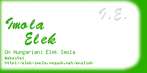 imola elek business card